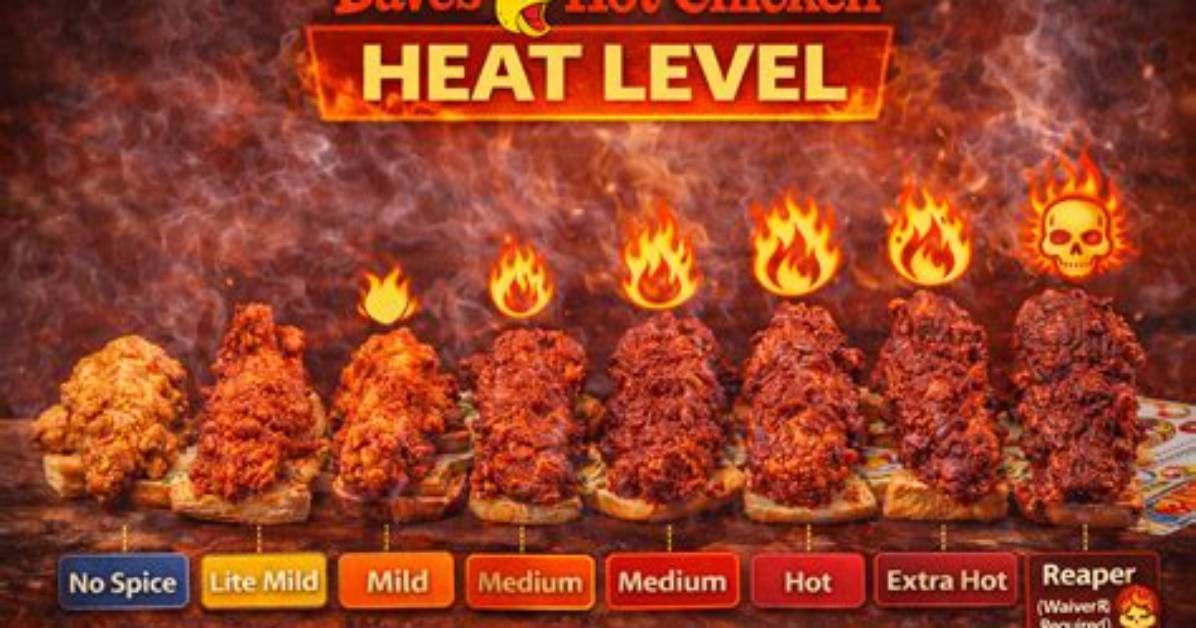 Dave's Hot Chicken Heat Ladder Ranked: Visual Breakdown from No Spice to Reaper