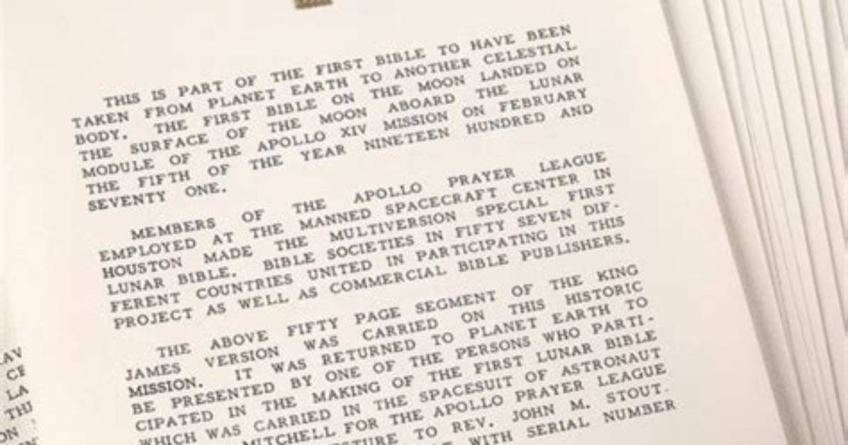 Knoxville Apollo 14 Bibles Explained: Everything to Know About the Historic Space Relics up for Auction